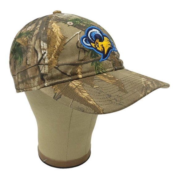Rams Patch Logo Camo Truck Strap Cap Trucker Baseball Hat Cotton The Game - Picture 3 of 12